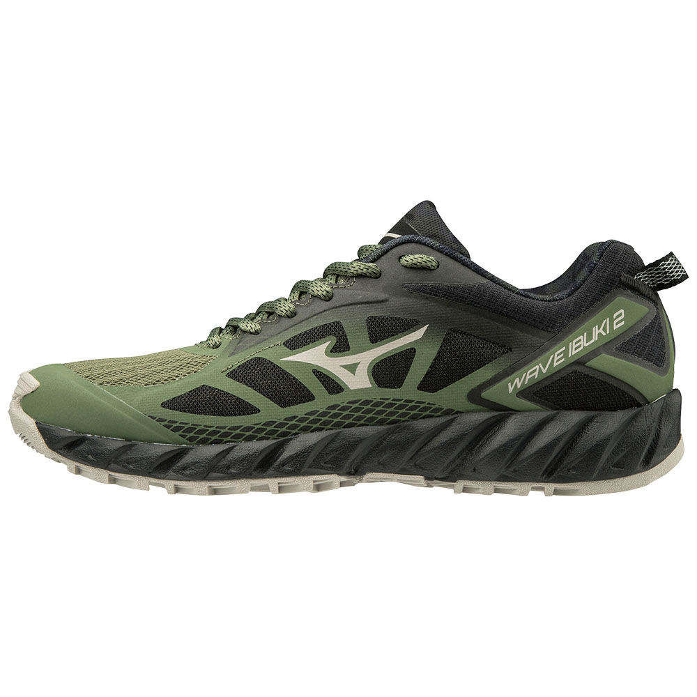 Mizuno Women's WAVE IBUKI 2 Trail Running Shoes Green/Black/Silver (J1GK197338-LED)